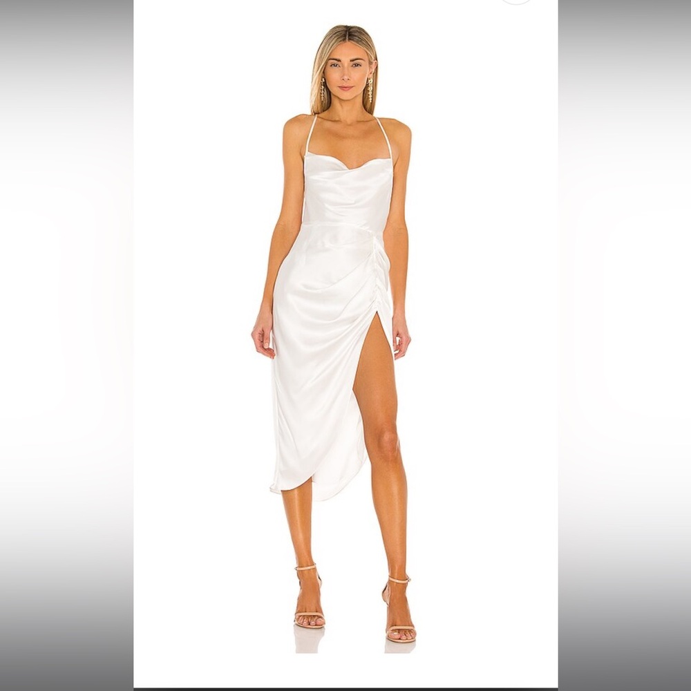 Amanda Uprichard X REVOLVE Jasalina Silk Dress in Ivory